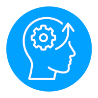 White brain icon inside a green circle, representing cognitive effects
