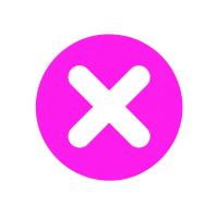 White X mark inside a red circle