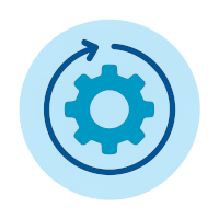 Brain and arrow icon
