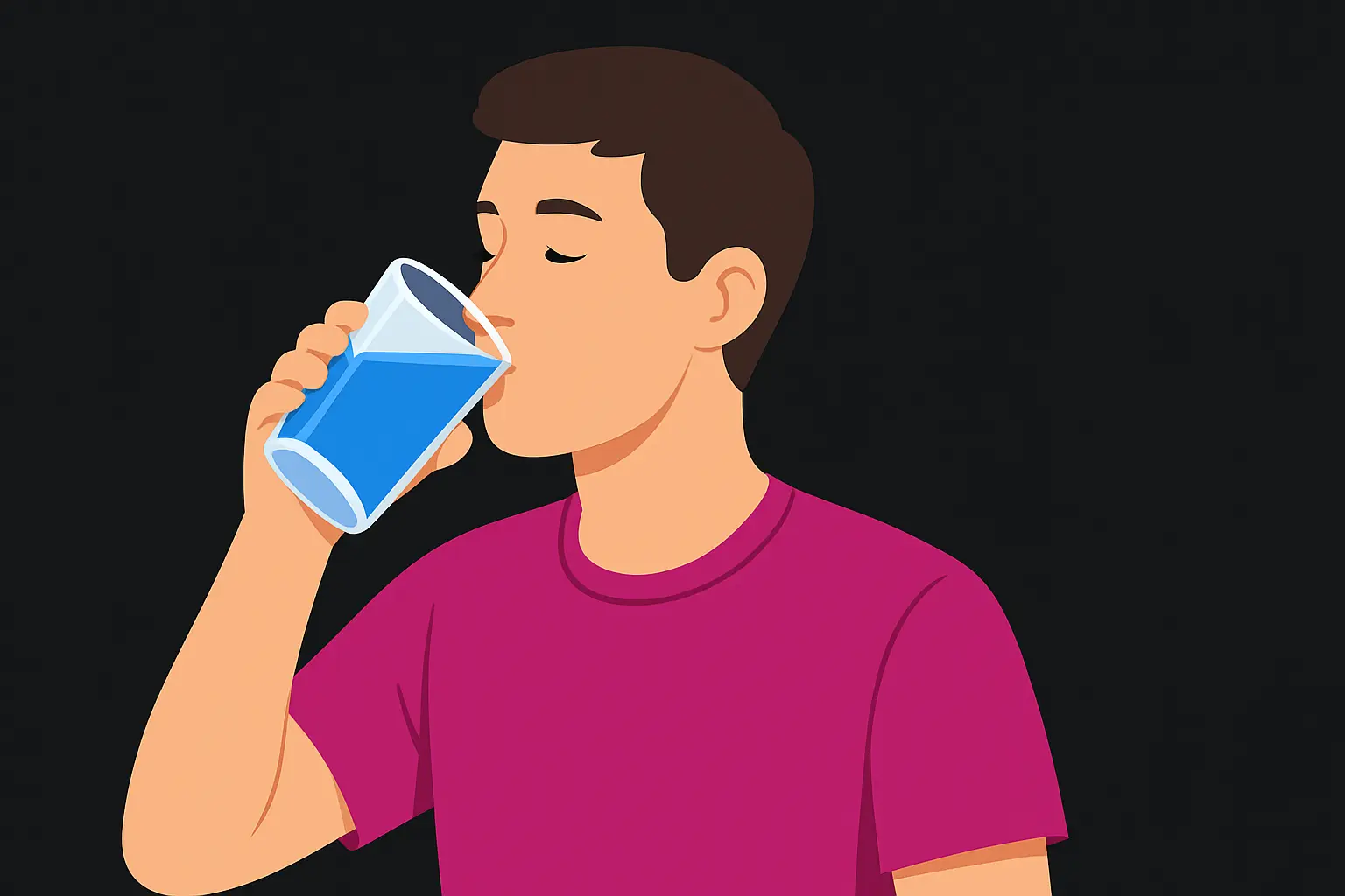 Person drinking water to stay hydrated