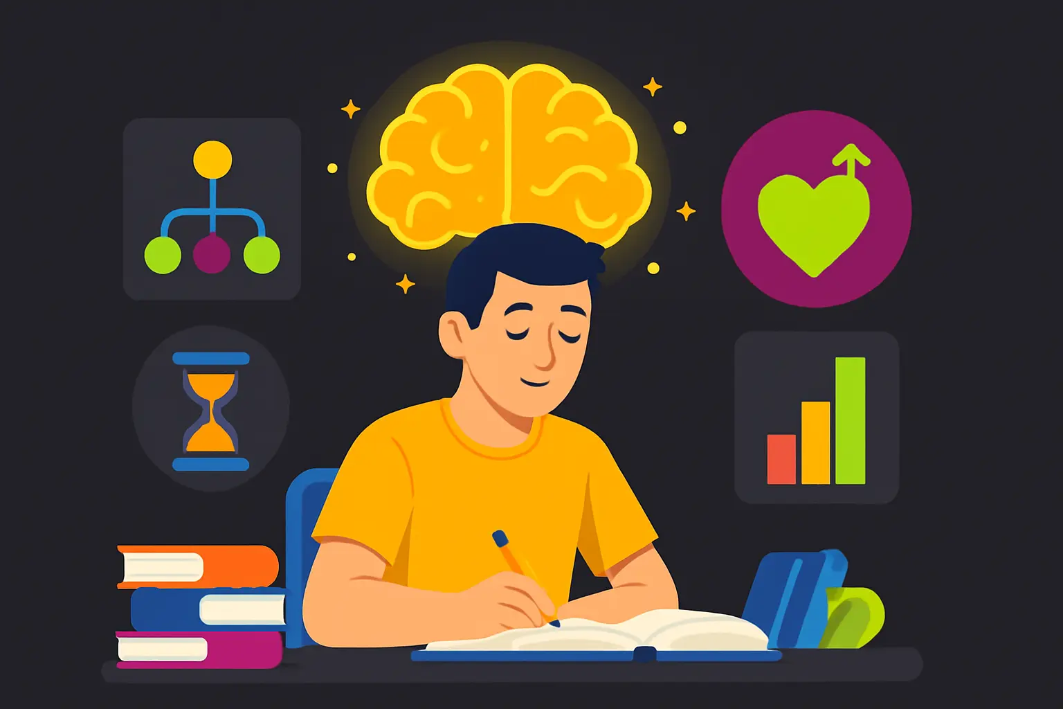 Illustration showing Modafinil’s mechanism of action on multiple neurotransmitter systems