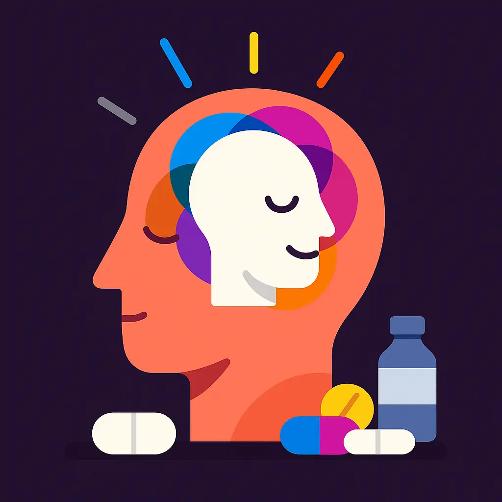 Abstract visual representing human perception and subjective experience