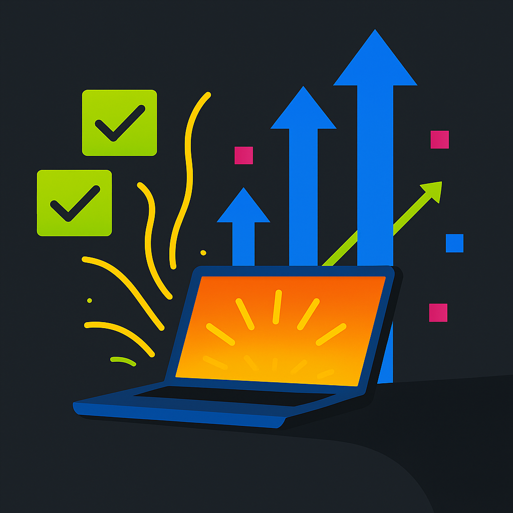 Abstract visual representing increased productivity and focus