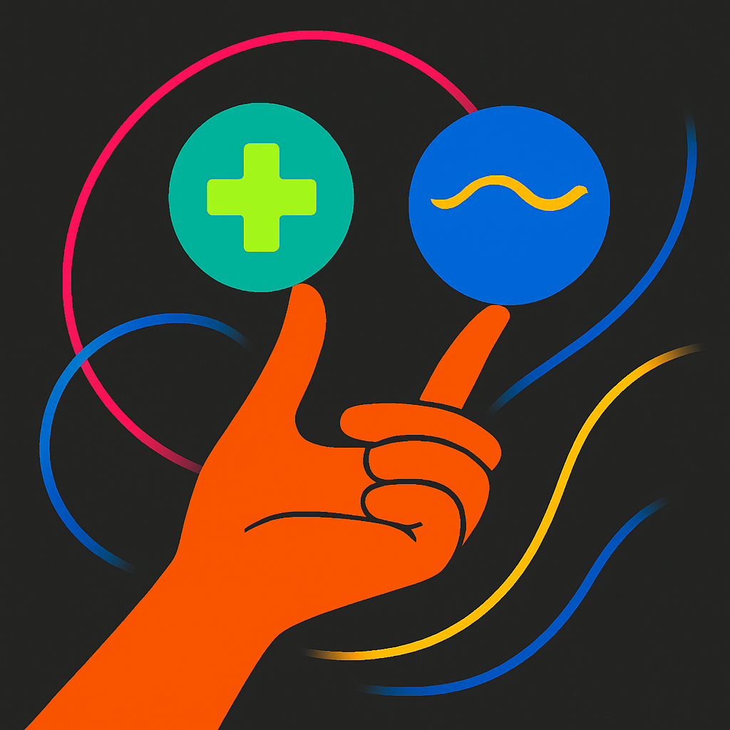 Abstract visual representing balance or management of side effects