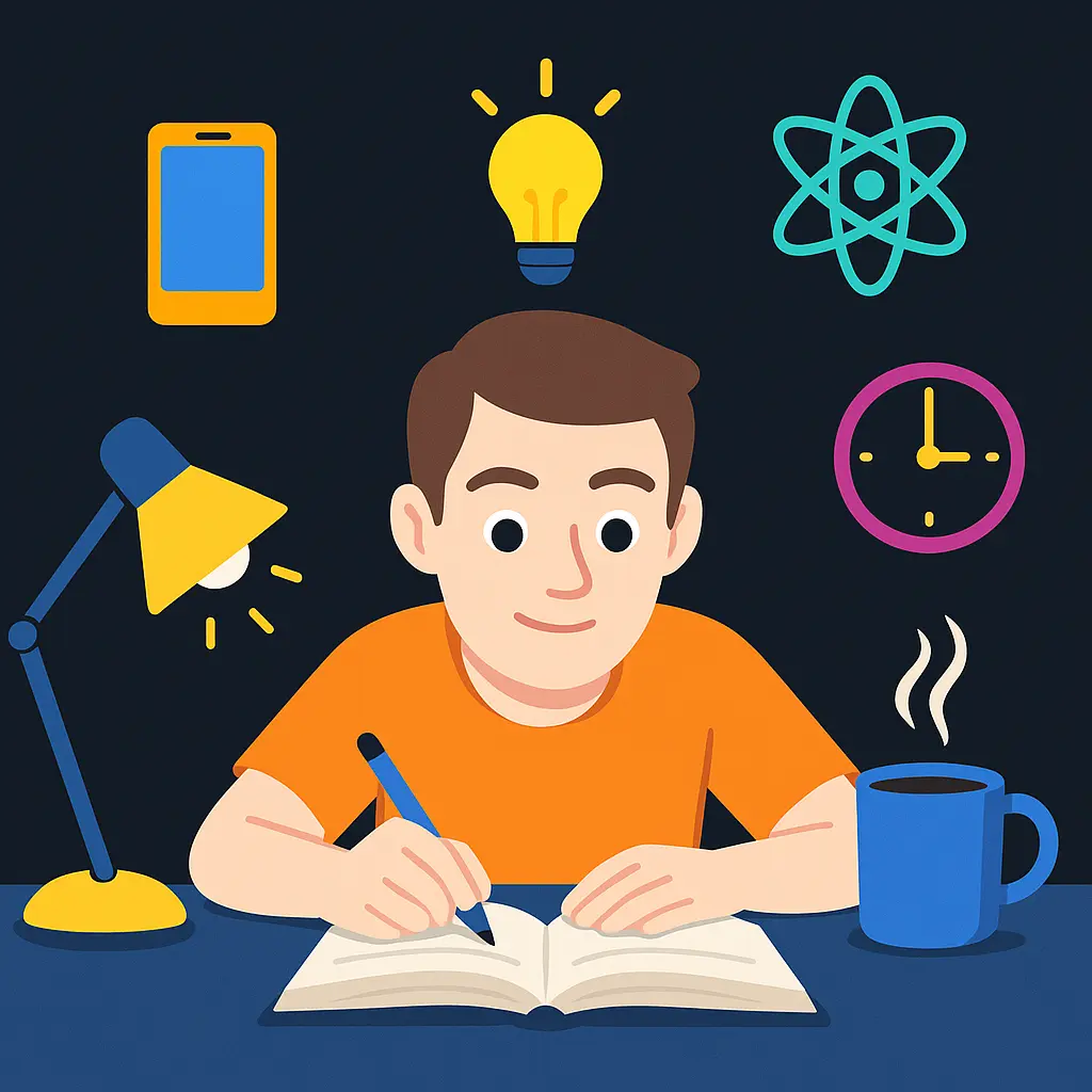 Student power-studying late at night