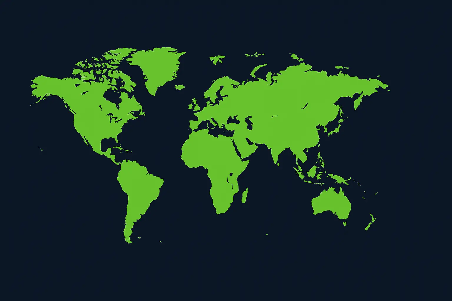 World map in green